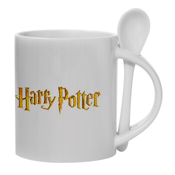 Harry potter movie, Ceramic coffee mug with Spoon, 330ml (1pcs)