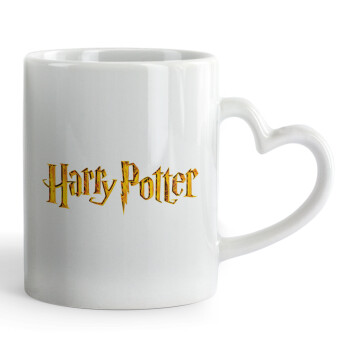 Harry potter movie, Κούπα καρδιά χερούλι λευκή, κεραμική, 330ml