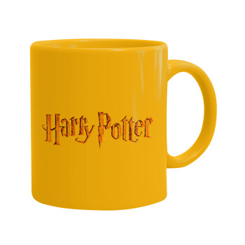 Harry potter movie, Ceramic coffee mug yellow, 330ml (1pcs)