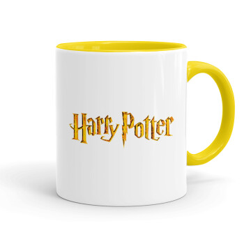 Harry potter movie, Κούπα χρωματιστή κίτρινη, κεραμική, 330ml