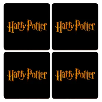 Harry potter movie, ΣΕΤ x4 Σουβέρ ξύλινα τετράγωνα plywood (9cm)