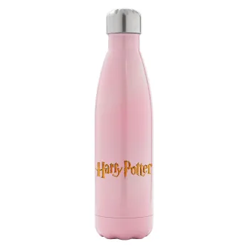 Harry potter movie, Metal mug thermos Pink Iridiscent (Stainless steel), double wall, 500ml