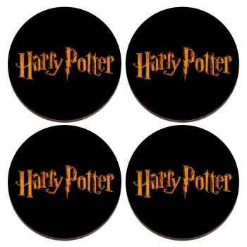 Harry potter movie, ΣΕΤ x4 Σουβέρ ξύλινα στρογγυλά plywood (9cm)