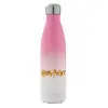 Metal mug thermos Pink/White (Stainless steel), double wall, 500ml