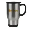 Stainless steel travel mug with lid, double wall 450ml