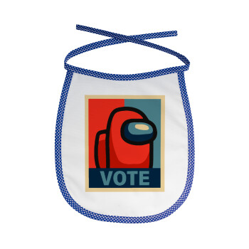 Among US VOTE, Σαλιάρα μωρού αλέκιαστη με κορδόνι Μπλε