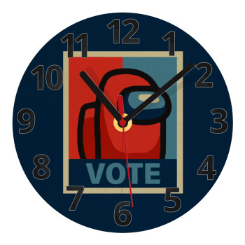 Among US VOTE, Ρολόι τοίχου γυάλινο (20cm)