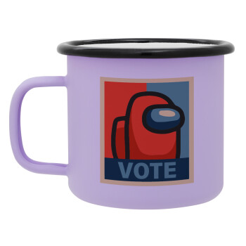 Among US VOTE, Κούπα Μεταλλική εμαγιέ ΜΑΤ Light Pastel Purple 360ml