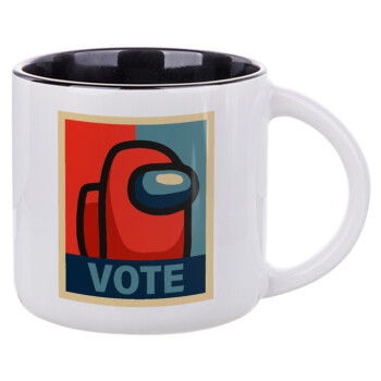 Among US VOTE, Κούπα κεραμική 400ml Λευκή/Μαύρη