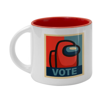 Among US VOTE, Κούπα κεραμική 400ml Λευκή/Κόκκινη