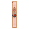 Easter Set, wooden keychain & scented flat Easter candle (30cm) (PINK)