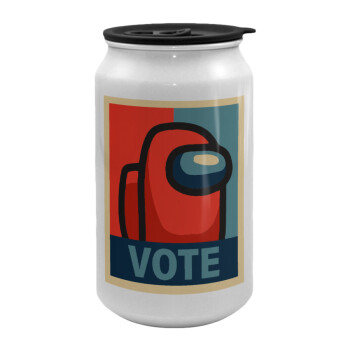Among US VOTE, Κούπα ταξιδιού μεταλλική με καπάκι (tin-can) 500ml