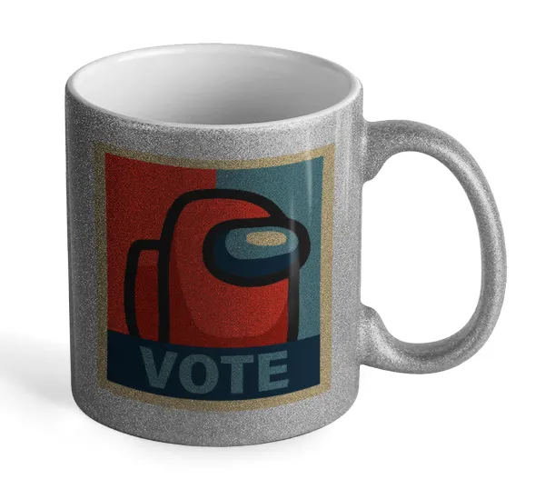 Among US VOTE — Glitter Ασημένια