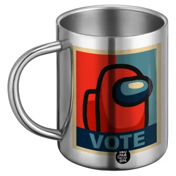 Among US VOTE, Ανοξείδωτη Μεταλλική Κούπα 450ml - Διπλού Τοιχώματος