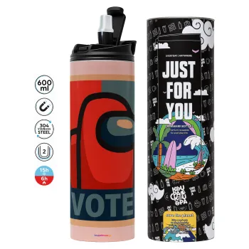 Among US VOTE, Tumbler stainless steel PINK 600ml