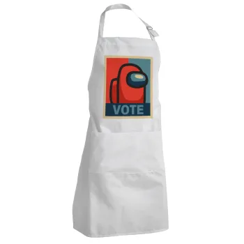 Among US VOTE, Adult Chef Apron (with sliders and 2 pockets)