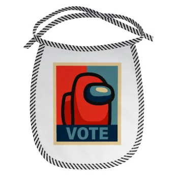 Among US VOTE, Σαλιάρα μωρού αλέκιαστη με κορδόνι Μαύρη