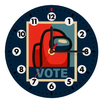 Among US VOTE, Wooden wall clock (20cm)