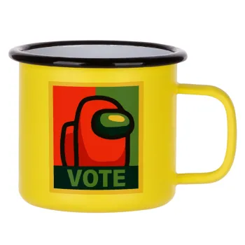 Among US VOTE, Metallic enamel MATT Yellow cup 360ml