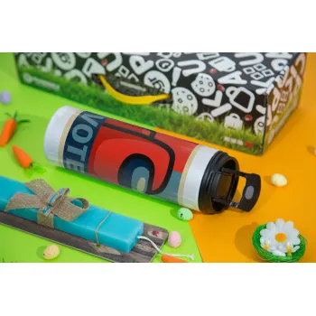 Among US VOTE, Πασχαλινή Λαμπάδα με Travel Tumbler θερμό με διπλό καπάκι (600ml, BPA free) & κερί αρωματικό πλακέ (30cm) (ΤΙΡΚΟΥΑΖ)