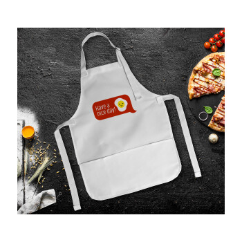 Have a nice day Emoji, Ποδιά Σεφ Ολόσωμη Παιδική (με ρυθμιστικά και 2 τσέπες)