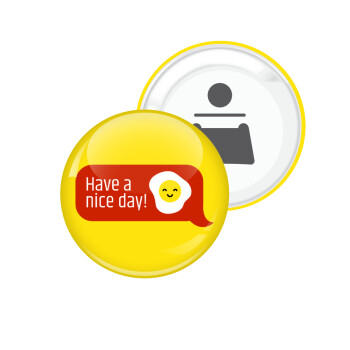 Have a nice day Emoji, Μαγνητάκι και ανοιχτήρι μπύρας στρογγυλό διάστασης 5,9cm