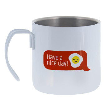 Have a nice day Emoji, Mug Stainless steel double wall 400ml