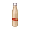Glitter gold stainless steel thermos bottle, double-walled, 500ml