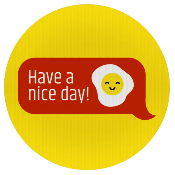 Have a nice day Emoji — Mousepad Στρογγυλό 20cm