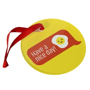 Have a nice day Emoji, Στολίδι Χριστουγεννιάτικο στολίδι γυάλινο 9cm