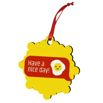 Have a nice day Emoji, Στολίδι Χριστουγεννιάτικο στολίδι snowflake ξύλινο 7.5cm