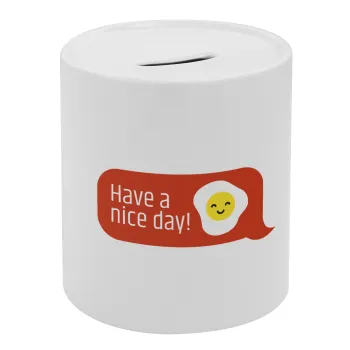 Have a nice day Emoji, Κουμπαράς πορσελάνης με τάπα