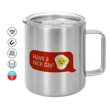 Have a nice day Emoji, Mug Stainless steel double wall 300ml
