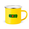 Yellow Enamel Metallic Cup 360ml
