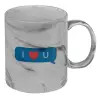 Mug ceramic marble style, 330ml
