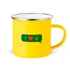 Yellow Enamel Metallic Cup 360ml