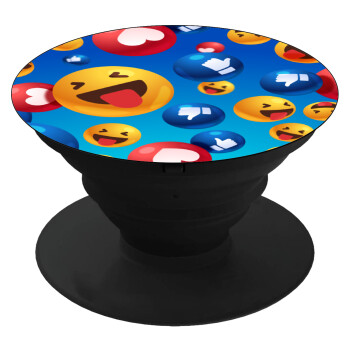 3D Emoji Collection, Phone Holders Stand  Black Hand-held Mobile Phone Holder