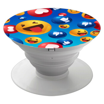 3D Emoji Collection, Phone Holders Stand  White Hand-held Mobile Phone Holder