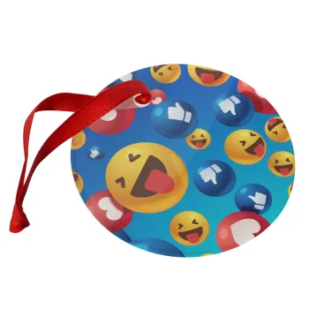 3D Emoji Collection, Στολίδι Χριστουγεννιάτικο στολίδι γυάλινο 9cm