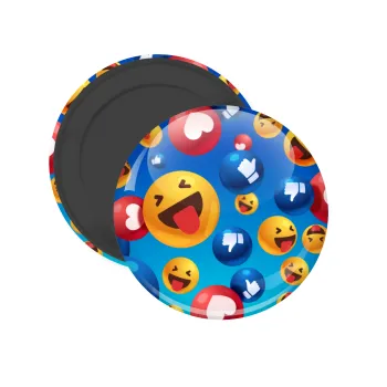 3D Emoji Collection, Μαγνητάκι ψυγείου στρογγυλό διάστασης 5cm