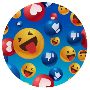 3D Emoji Collection, Mousepad Στρογγυλό 20cm