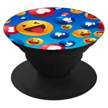 3D Emoji Collection, Phone Holders Stand  Μαύρο Βάση Στήριξης Κινητού στο Χέρι