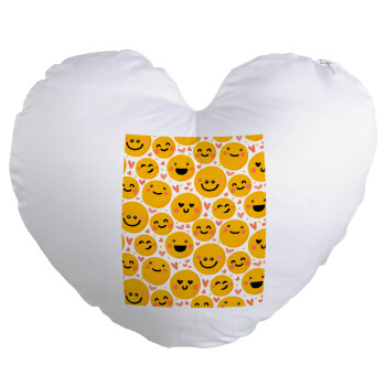 Emojis Love, Μαξιλάρι καναπέ καρδιά 40x40cm περιέχεται το  γέμισμα