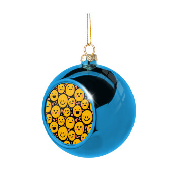 Emojis Love, Χριστουγεννιάτικη μπάλα δένδρου Μπλε 8cm