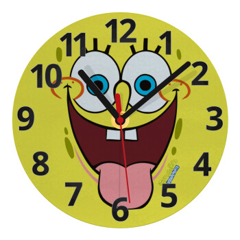 SpongeBob SquarePants smile, Ρολόι τοίχου γυάλινο (20cm)