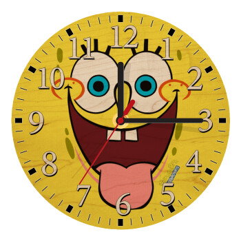 SpongeBob SquarePants smile, Ρολόι τοίχου ξύλινο plywood (20cm)