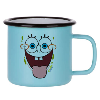 SpongeBob SquarePants smile, Κούπα Μεταλλική εμαγιέ ΜΑΤ σιέλ 360ml
