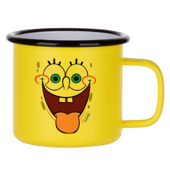 SpongeBob SquarePants smile, Κούπα Μεταλλική εμαγιέ ΜΑΤ Κίτρινη 360ml