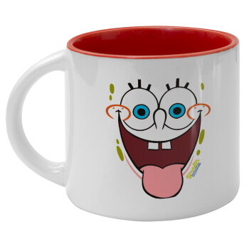 SpongeBob SquarePants smile, Κούπα κεραμική 400ml Λευκή/Κόκκινη