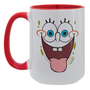 SpongeBob SquarePants smile, Κούπα Mega 15oz, κεραμική Κόκκινη, 450ml
